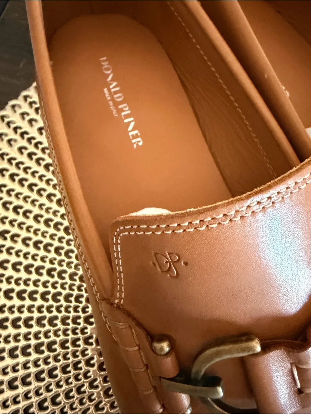 Donald Pliner Men's Tan Leather DACIO Loafer Size 15